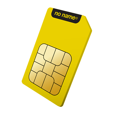 A no name mobile SIM card. It is yellow.